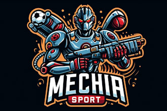make your  mecha sport mascot logo in one day