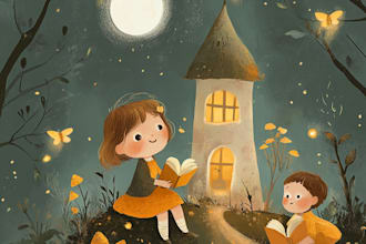 do a children book illustration for comic