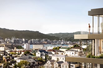 redesign 3d commercial building, apartment unit rendering, 8k landscape top view