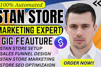 do setup and design stan store and upload digital products for your stan store