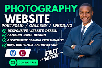 design photography website with online booking portfolio website wedding website
