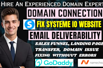 fix systeme io website, systeme io domain, email deliverability, sales funnel