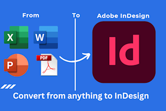 convert your documents to professional adobe indesign format