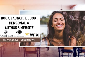 design book author website, personal website, author website, ebook website