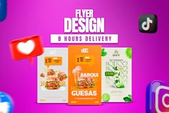 design your urgent flyer or poster within 8 hours