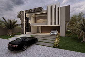 renovate 3d interior exterior house villa, lobby, roof top, sitting room,blender