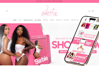 beauty website hair extension website beauty salon website beauty shopify store
