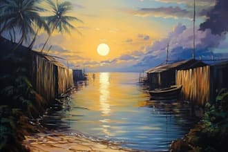 paint digital oil portraits and landscapes