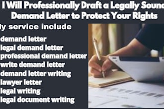 professionally draft a legally sound demand letter to protect your rights