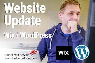 update or fix your wordpress or wix website