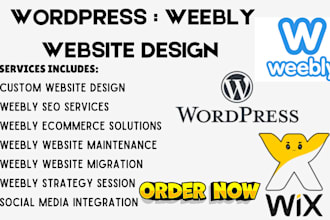 build design weebly wordpress website redesign weebly wix squarespace website