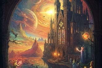 paint a unique esoteric or fantasy medieval art