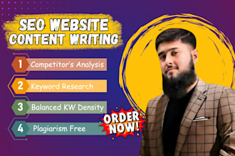 write SEO website content or website copywriting for you
