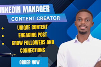 be your linkedin manager, content creator and ghostwriter