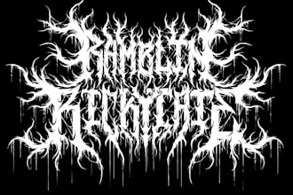 create black,death,thrash metal band logo and t shirt desing