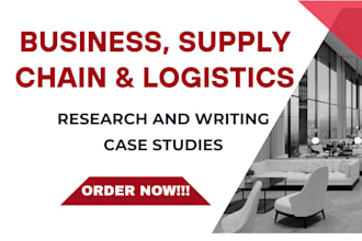 write on business, logistics, transport, and supply chain management in 24 hours
