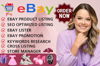 do ebay SEO listing, ebay lister ebay product listing,  ebay store lister