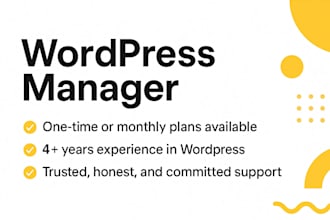 do wordpress website design, maintenance support help