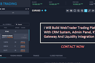 build complete forex cfd webtrading platform with CRM, forex broker website