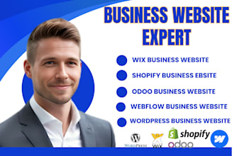 design, develop wordpress, shopify, odoo, webflow ecommerce wix business website