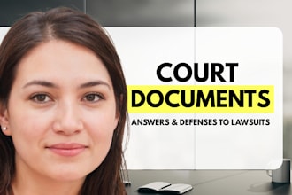 write custom legal answers and defenses to lawsuits for pro se litigants