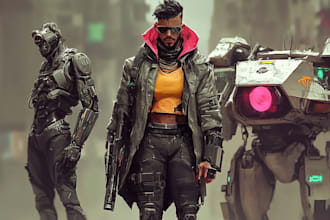 create amazing fantasy, cyberpunk, or science fiction figures or idea art