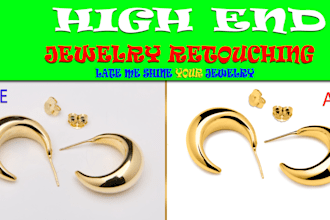do high end jewelry retouching and professional jewelry photo editing