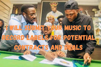 submit your music to record labels for potential contracts and deals