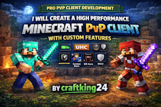 create high performance minecraft pvp client with custom features
