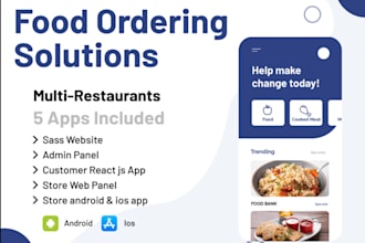 build ecommerce app, ai restaurant food delivery single or multi restaurant app