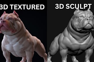 sculpt 3d animal model realistic 3d cute character modeling 3d blender animation