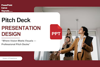 design and redesign a professional pitch deck for your startup business