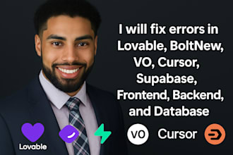 fix error in lovable, boltnew, v0, replit, supabase, frontend, backend, database