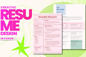 design a creative resume in canva for designers and artists