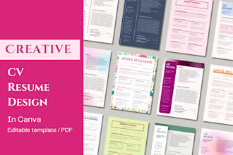 design a bold creative resume for artists and creatives