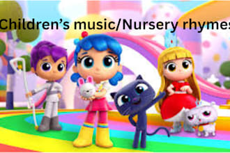 compose and produce kids song, nursery rhymes,  kids channel youtube intro music