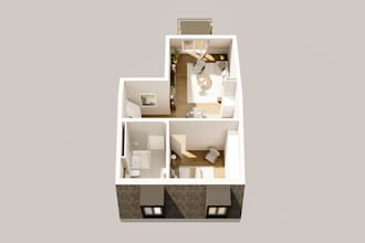 create 3d rendered floorplan visualizations