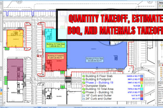 construction cost estimation quantity takeoff boq material takeoff in planswift