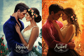 design eye catching romance book cover for KDP and print to win readers
