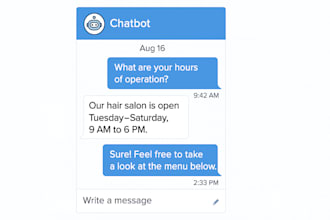 develop a custom chatbot for your website