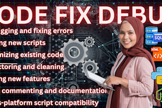 debug fix write code optimize python html css lua roblox unity php java script