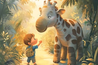 draw children book illustrations and kids story book