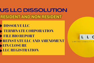 completely dissolve USA llc in any state, amend llc boi report, close ein