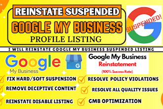 appeal gmb reinstatement fix suspended google my business profile gmb suspension