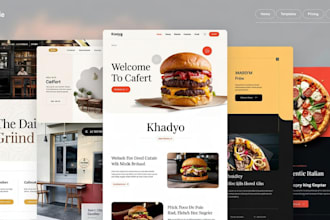 build restaurant, online booking and food delivery modern, business website