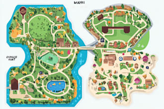 design a map or a site plan vector illustration