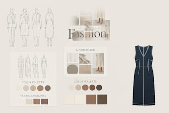 create a sleek contemporary fashion portfolio or lookbook