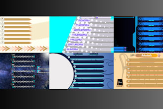 design any style of stream schedule, banner or overlay