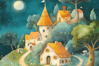make children book illustration and children book cover