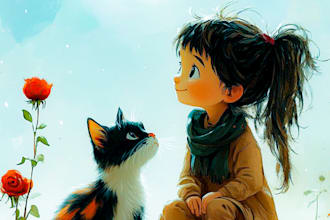 illustrate children story book illustration watercolor